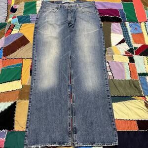 Arizona Y2K Faded Wide Leg Boot Cut Blue Jeans 34x32